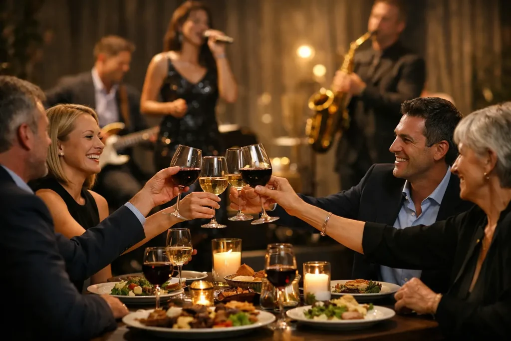 Group Dinner With Live Entertainment Done Right