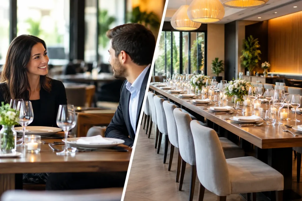 Restaurant Reservation Versus Private Party Rental