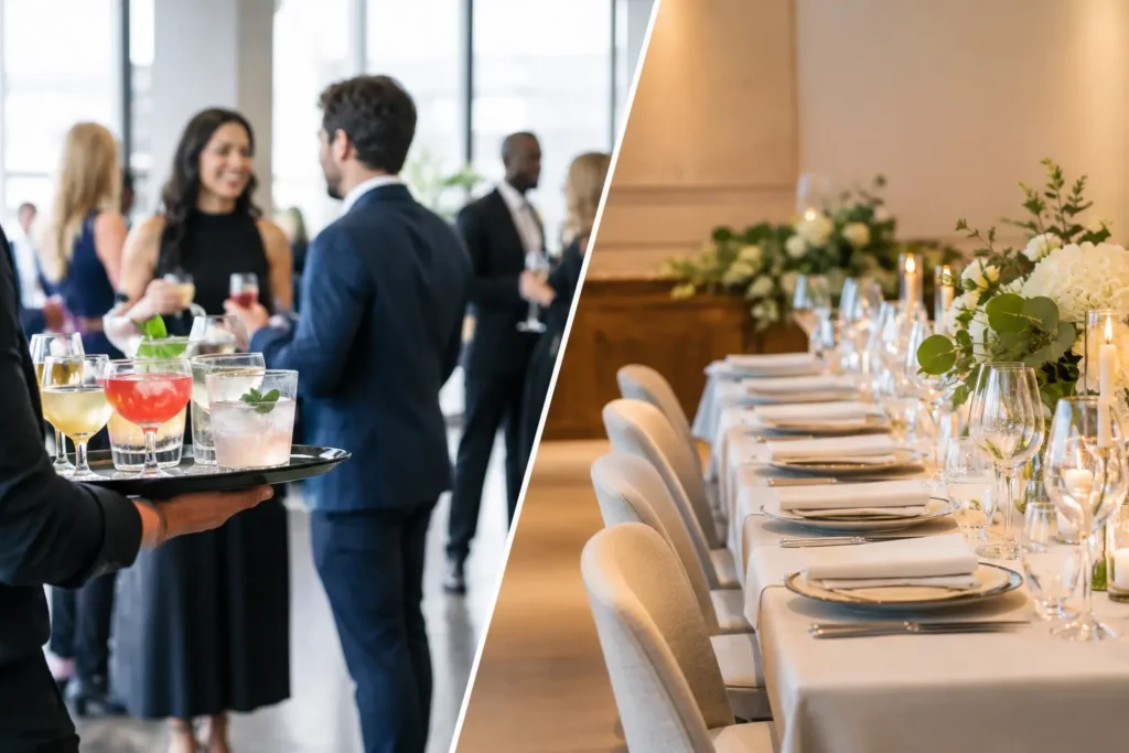 Cocktail Reception Versus Seated Dinner: Which Fits?